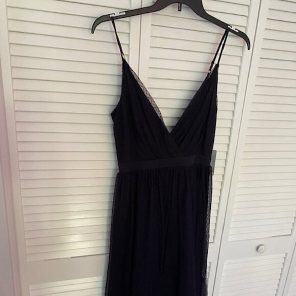 NWT navy blue Express knee-length tulle dress, size 4 - Picture 3 of 13